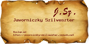 Javorniczky Szilveszter névjegykártya